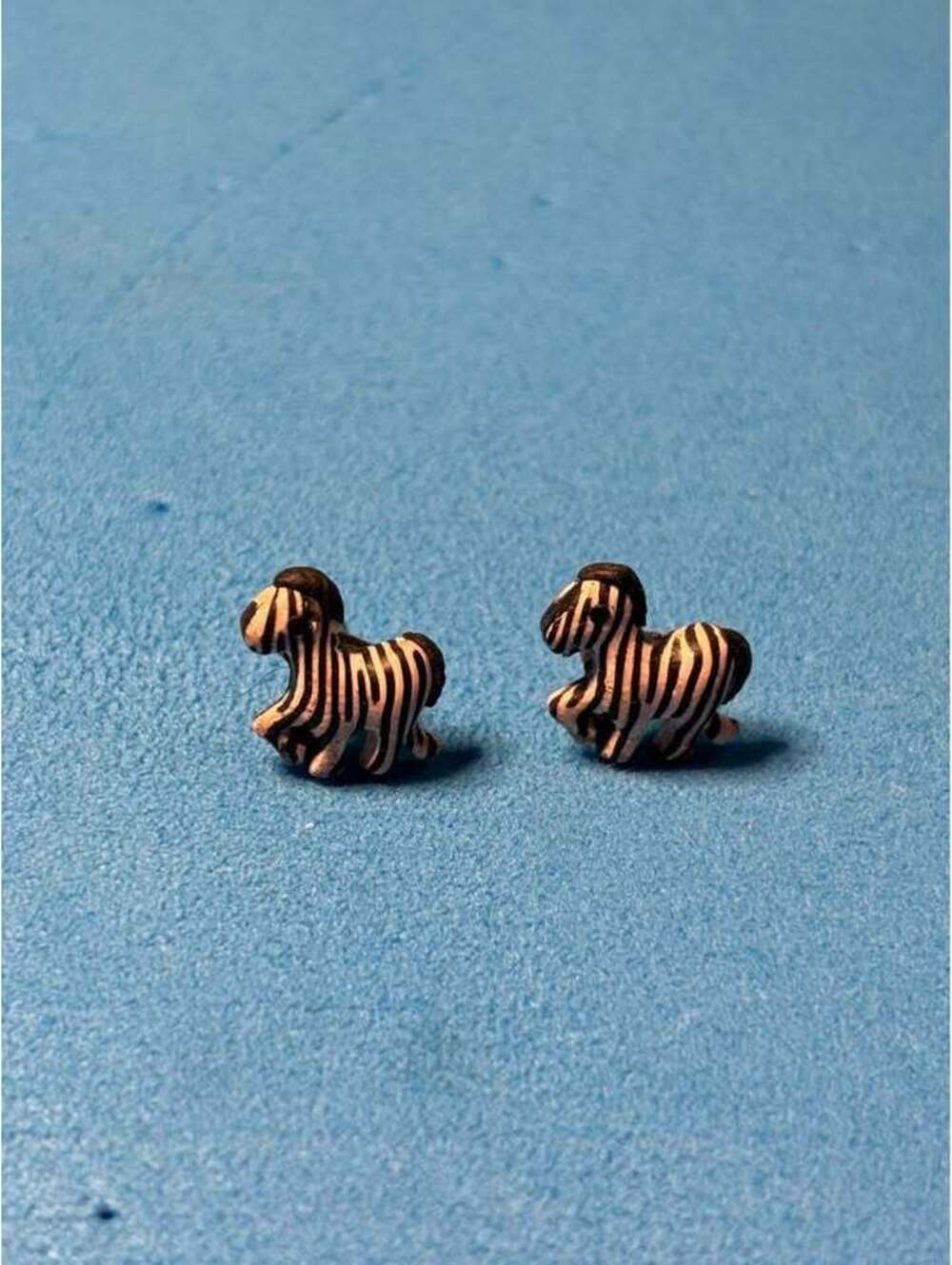 Zebra Stud Earrings